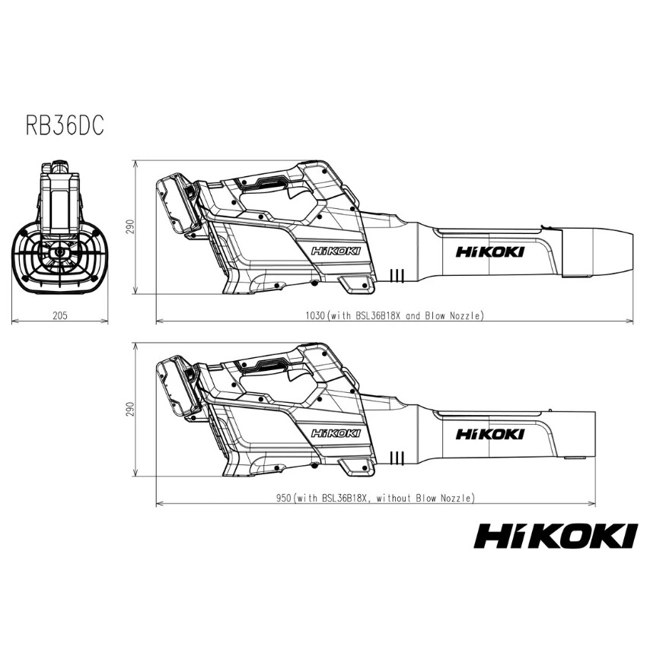 Vendita online Soffiatore a batteria 36V HIKOKI RB36DC SOLO CORPO MACCHINA